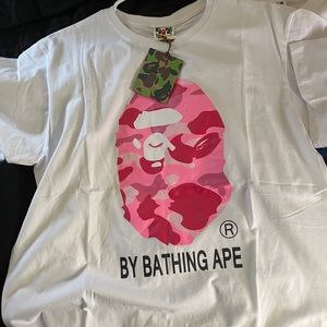 Pink bape tee
